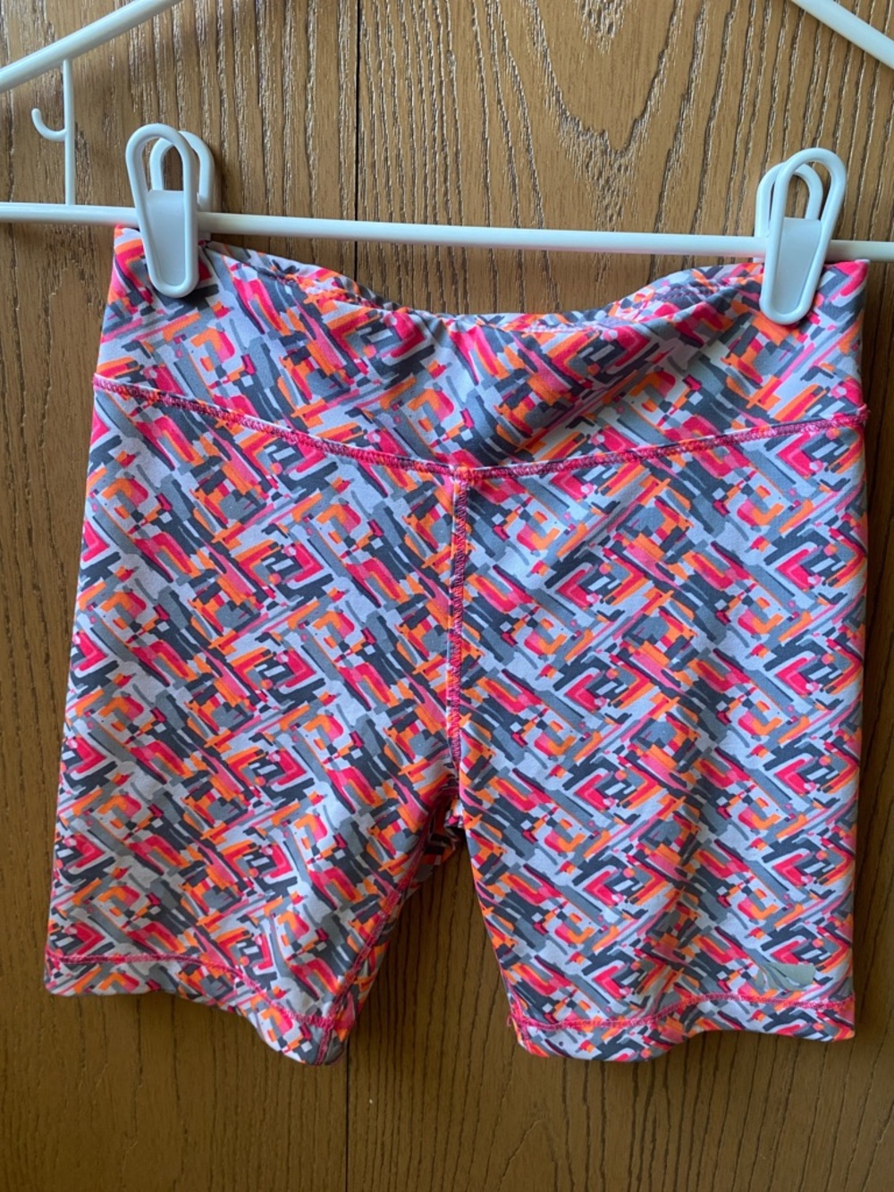 Marika Girls Pink Multicolor Geometric Active Shorts